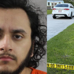 Emmanuel Espinoza drove this white sedan from Gainesville, Florida, down to the area of Frostproof, Florida, where he stabbed his mother, Elvia Espinoza, to death, according to deputies. (Image: Polk County Sheriff's Office)