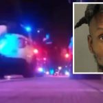 William McClish preparing to attack Orlando police officers in a video he streamed on Facebook Live and mug shot (Orlando Police Dept.)