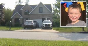 Dakota Stevens and the home where Jennifer Lee Wilson allegedly killed him (WMAQ screenshots)